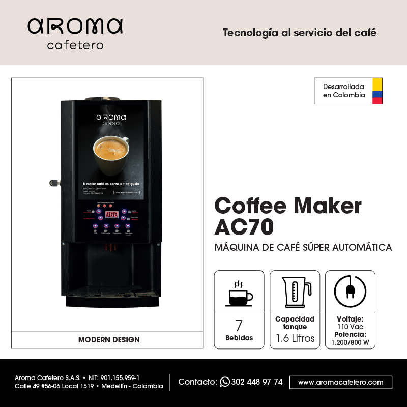Eficiencia y Calidad: AC 70 Máquina de Café