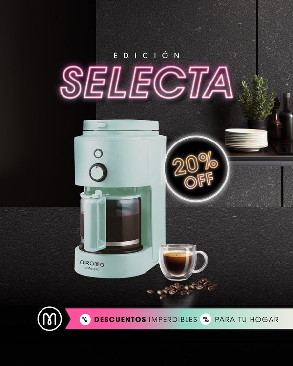 Cafetera de goteo para café en grano y molido de colores