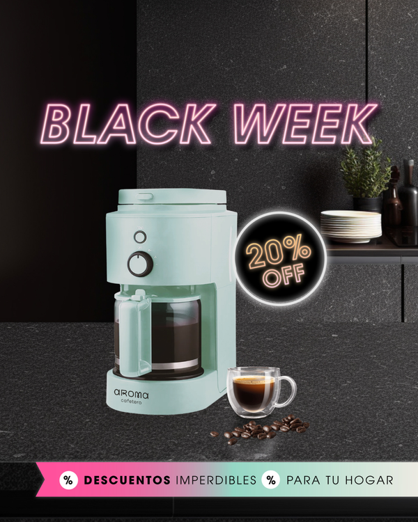 Cafetera de goteo para café en grano y molido de colores