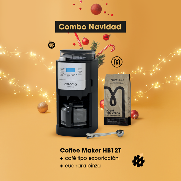 Cafetera por goteo para café en grano y molido