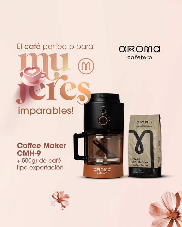 Cafetera de goteo para café en grano y molido