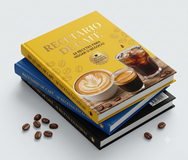 Recetario digital mezclas con café para negocio u hogar