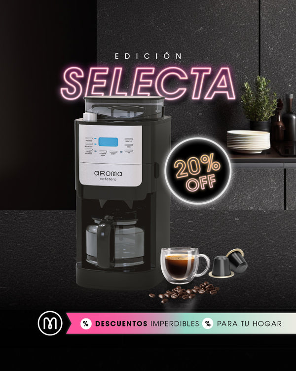 Cafetera de goteo para café en grano y molido
