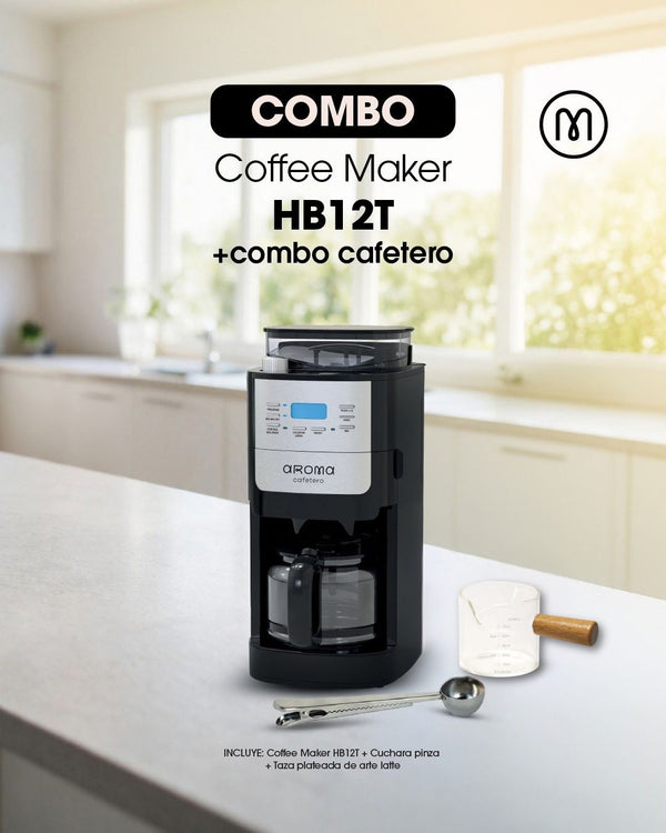 Cafetera de goteo para café en grano y molido