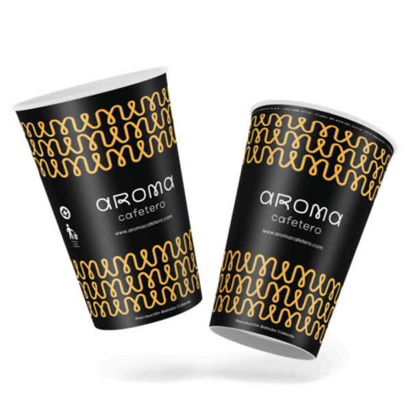 Vasos de cartón biodegradable x 50 unidades